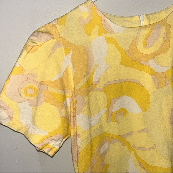Yellow Patterned Women's Dress - Picture 3 of 3